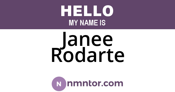 Janee Rodarte