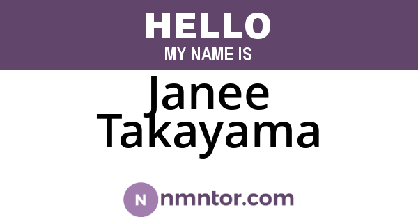 Janee Takayama