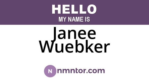 Janee Wuebker