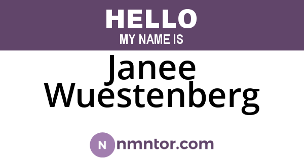 Janee Wuestenberg