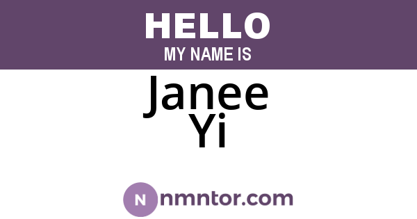 Janee Yi