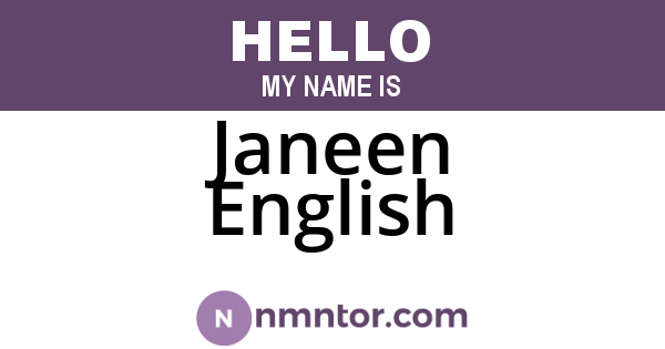 Janeen English
