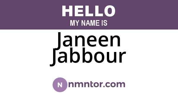 Janeen Jabbour
