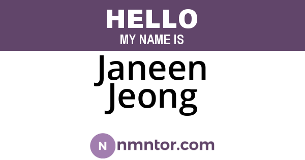 Janeen Jeong