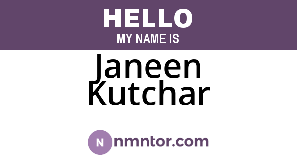 Janeen Kutchar