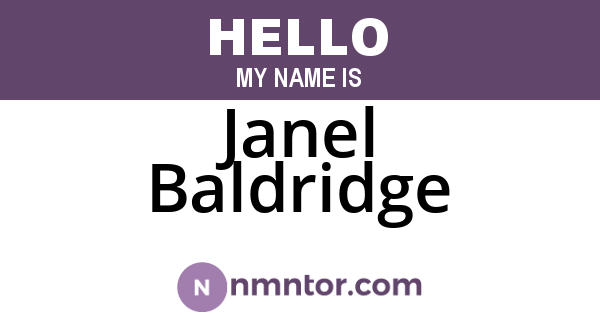 Janel Baldridge