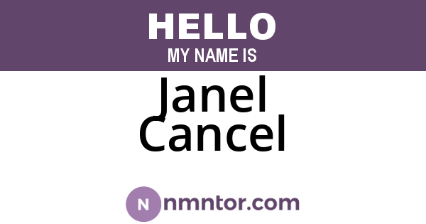 Janel Cancel