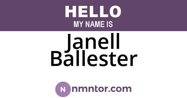 Janell Ballester