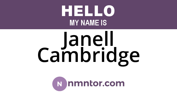 Janell Cambridge