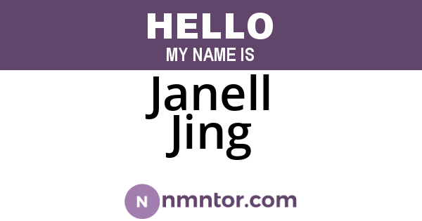 Janell Jing