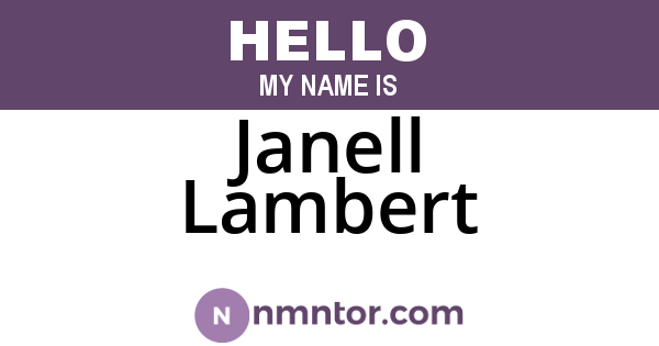 Janell Lambert