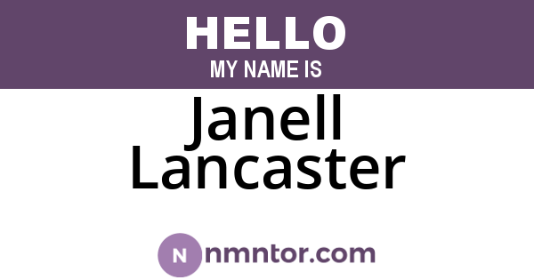 Janell Lancaster