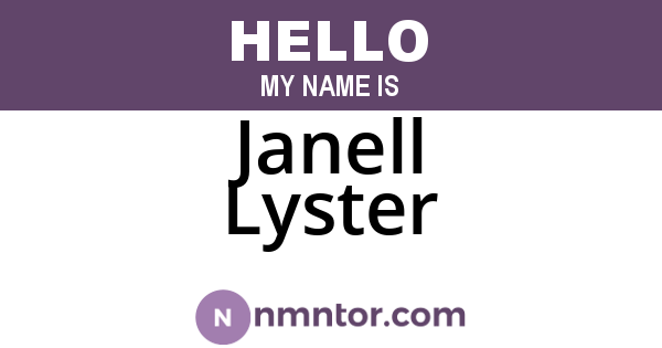 Janell Lyster