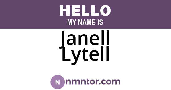 Janell Lytell