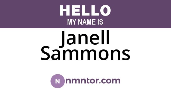 Janell Sammons