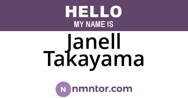 Janell Takayama