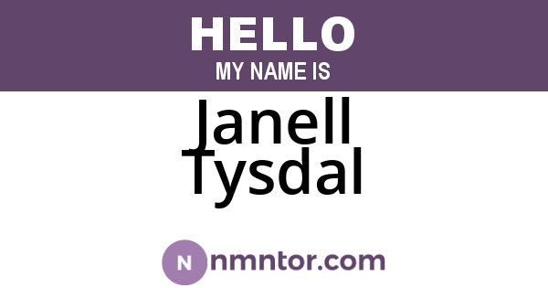 Janell Tysdal