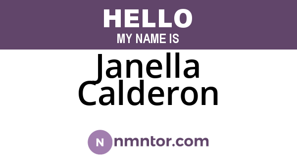 Janella Calderon