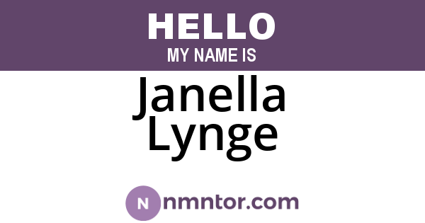 Janella Lynge