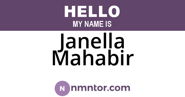 Janella Mahabir