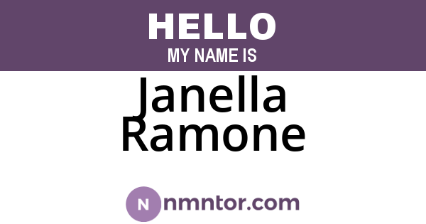 Janella Ramone