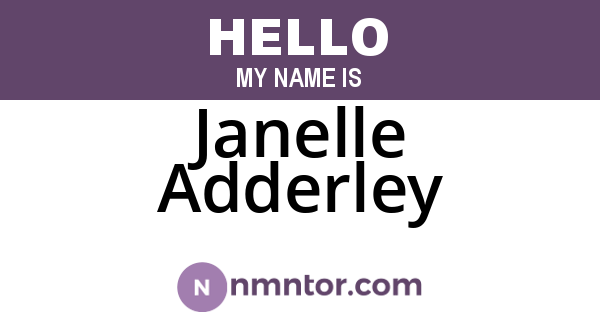 Janelle Adderley