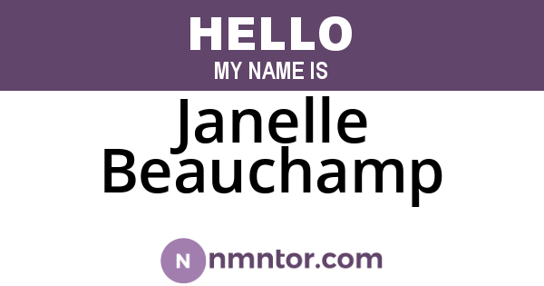 Janelle Beauchamp