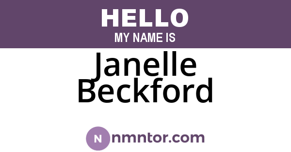 Janelle Beckford