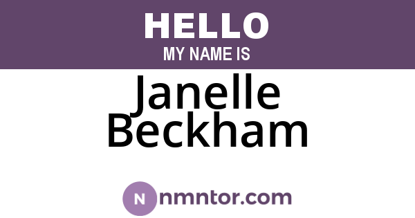 Janelle Beckham