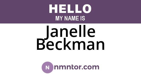 Janelle Beckman