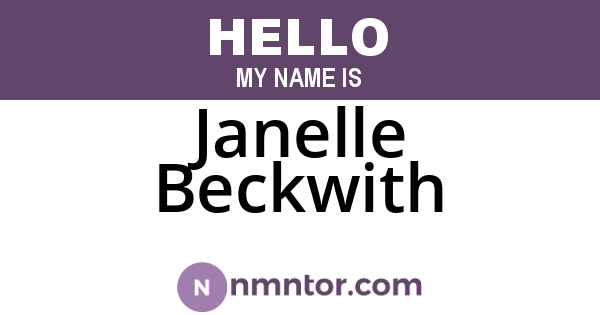Janelle Beckwith