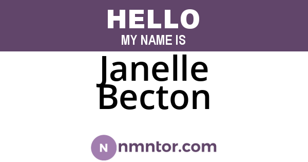 Janelle Becton