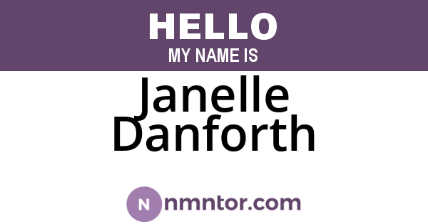 Janelle Danforth