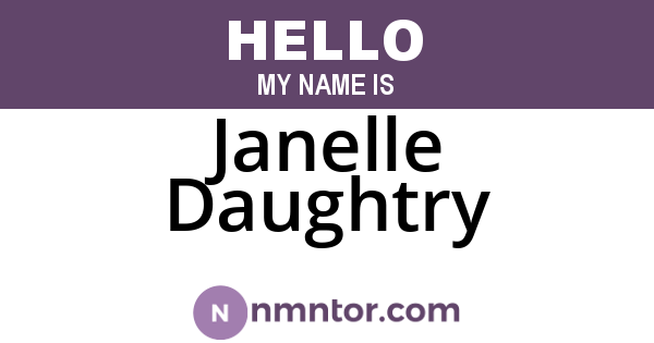 Janelle Daughtry