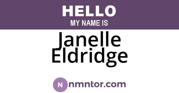 Janelle Eldridge