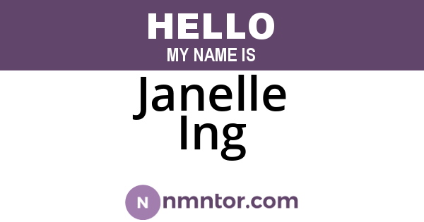 Janelle Ing