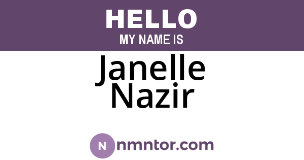 Janelle Nazir