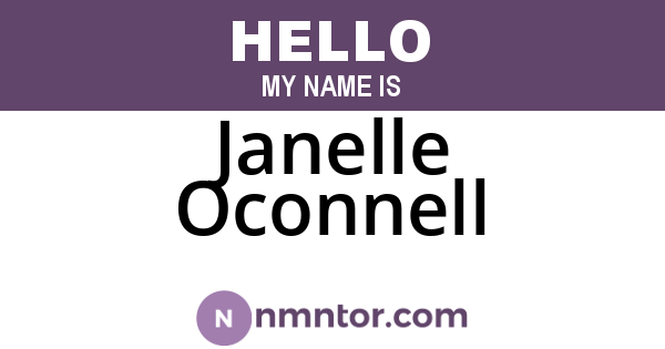 Janelle Oconnell