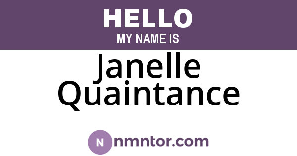 Janelle Quaintance