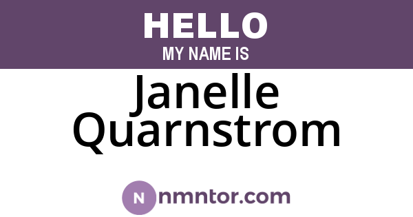 Janelle Quarnstrom