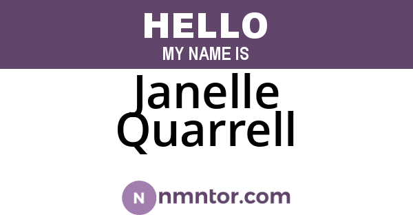 Janelle Quarrell