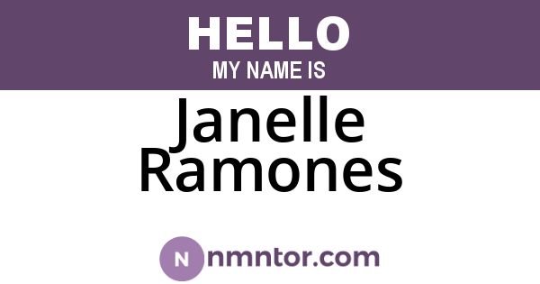 Janelle Ramones