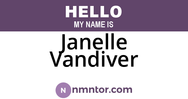Janelle Vandiver