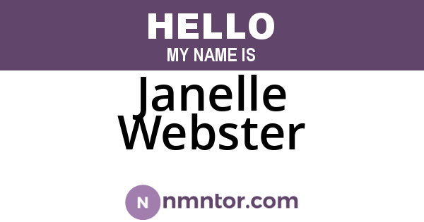 Janelle Webster