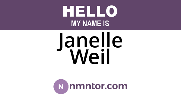Janelle Weil