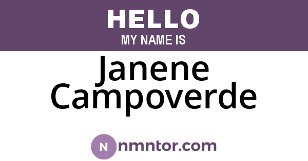 Janene Campoverde