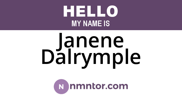 Janene Dalrymple