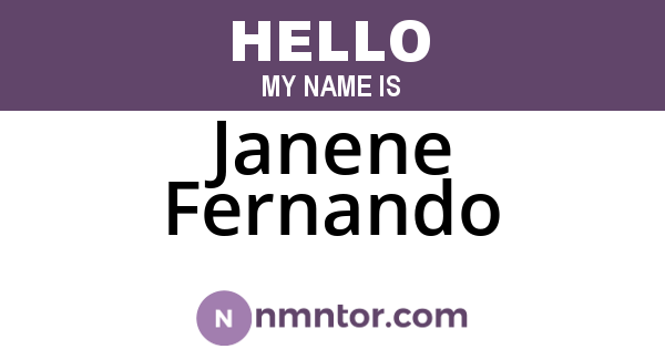 Janene Fernando