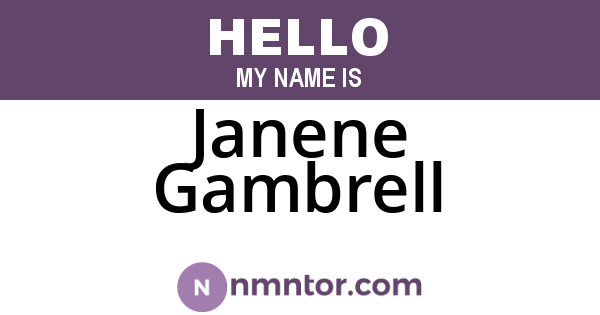 Janene Gambrell
