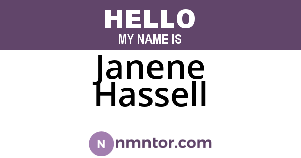 Janene Hassell